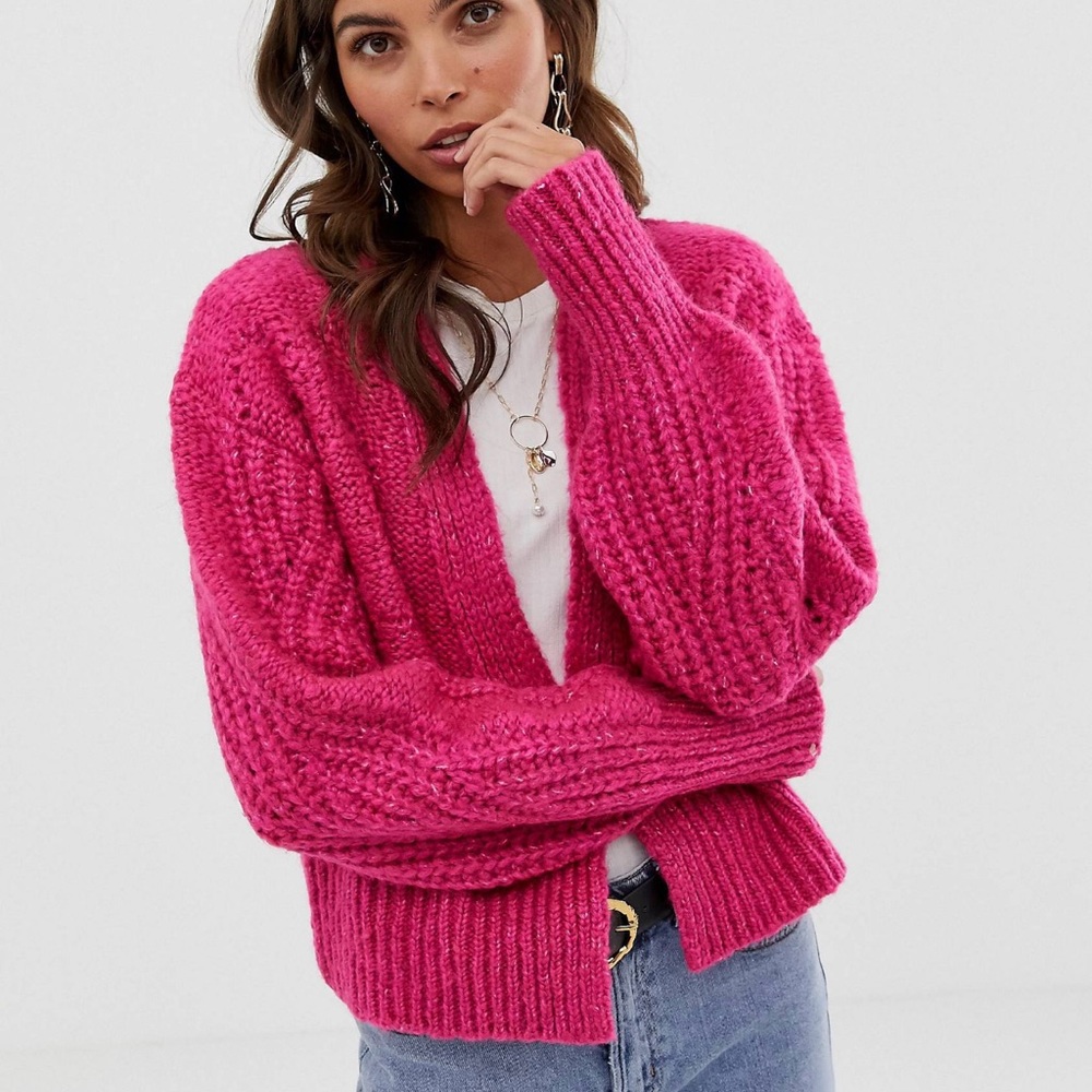 Pink cardigan